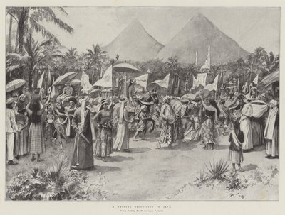 Une procession de mariage à Java - Amedee Forestier